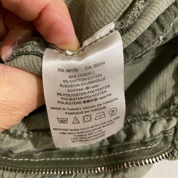 By Anthropologie Green Blythe Wide Leg Crop Pants Sz 8 - Picture 12 of 16